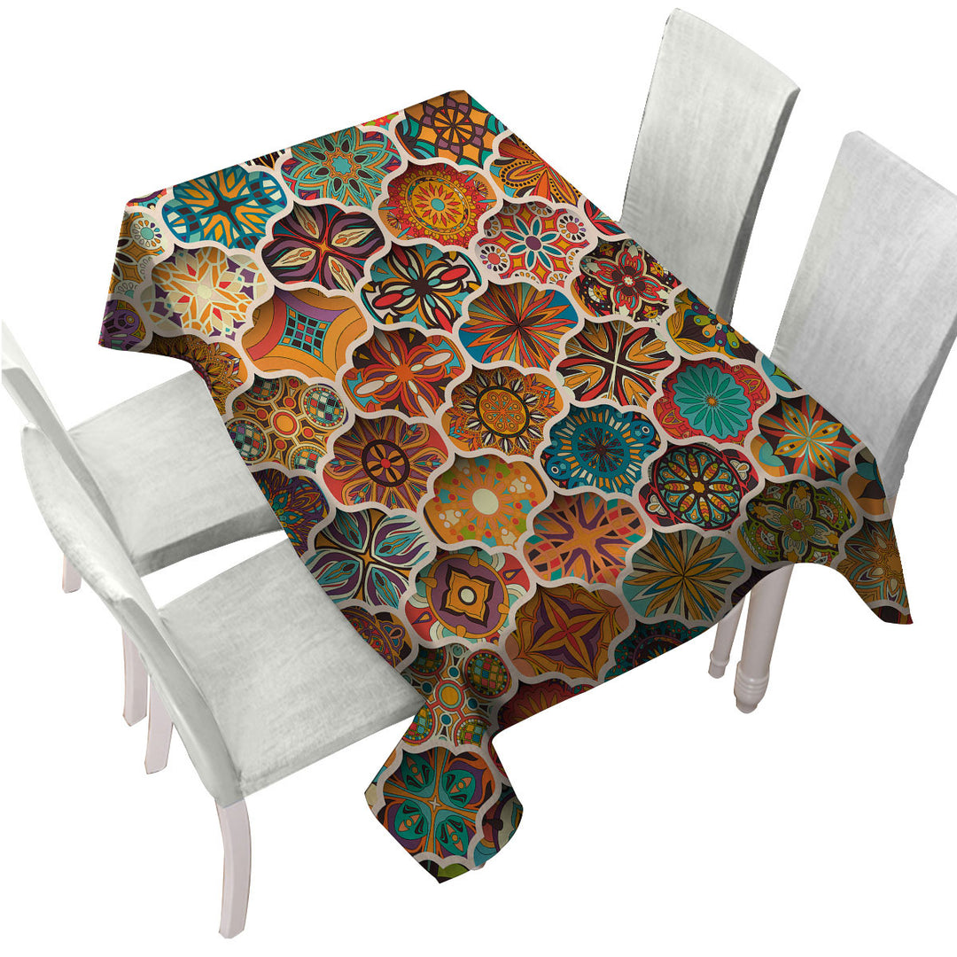 A Bunch of Colorful Moroccan Designs Custom table Covers