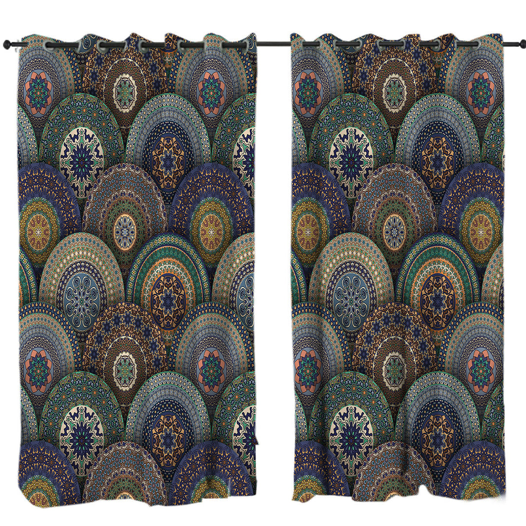 A Bunch of Oriental Mandalas Drapes