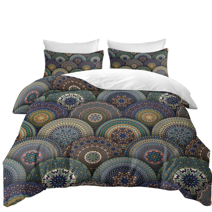 A Bunch of Oriental Mandalas Duvet Cover