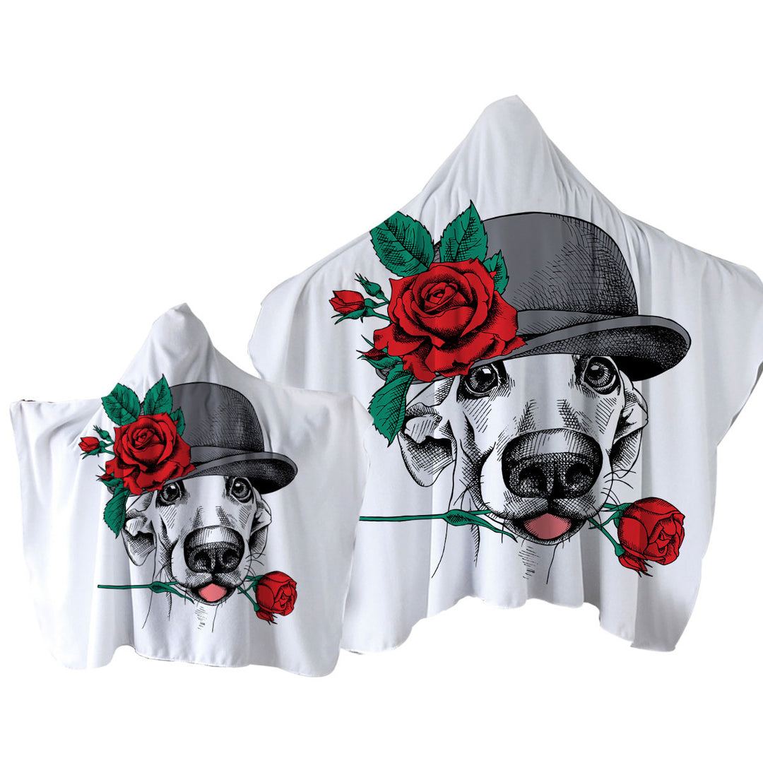 A Romantic Gentleman Dog Towel with Hood