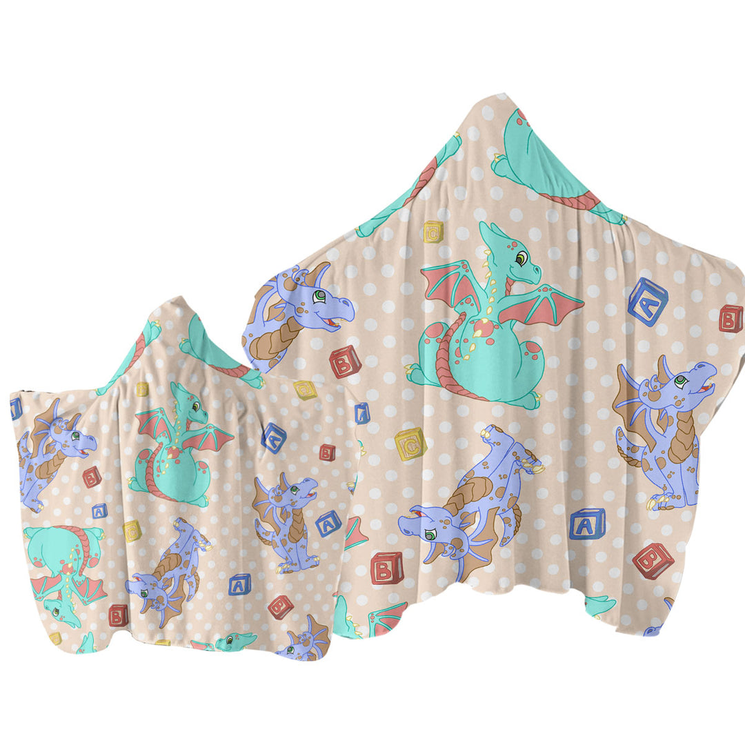 ABC Boys Dragon Pattern Hooded Beach Towel