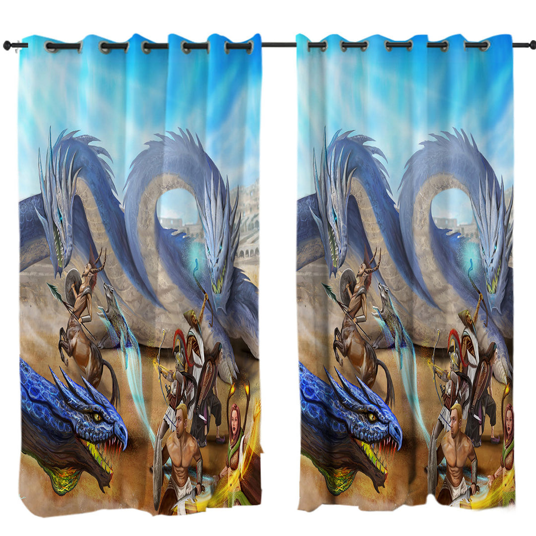 Action Fight Scene Fantasy Art Curtains