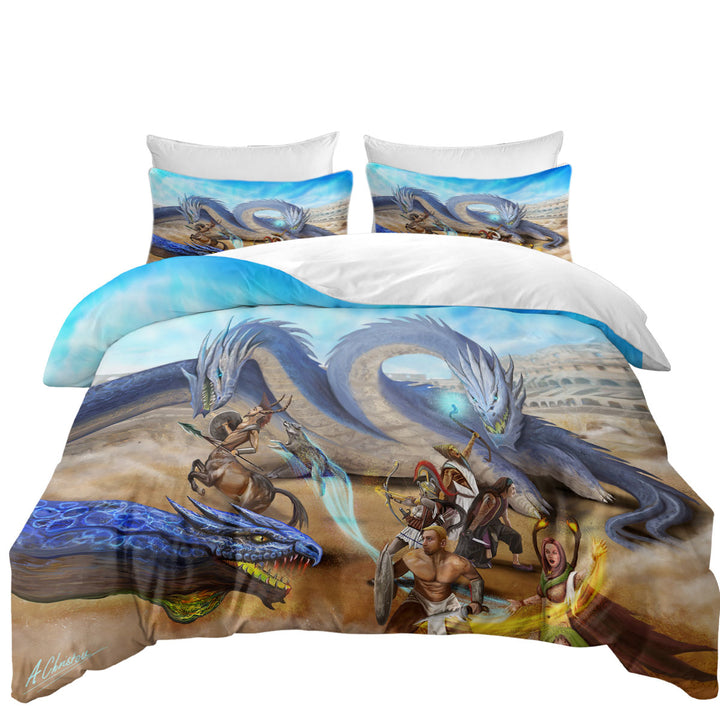 Action Fight Scene Fantasy Art Duvet Covers