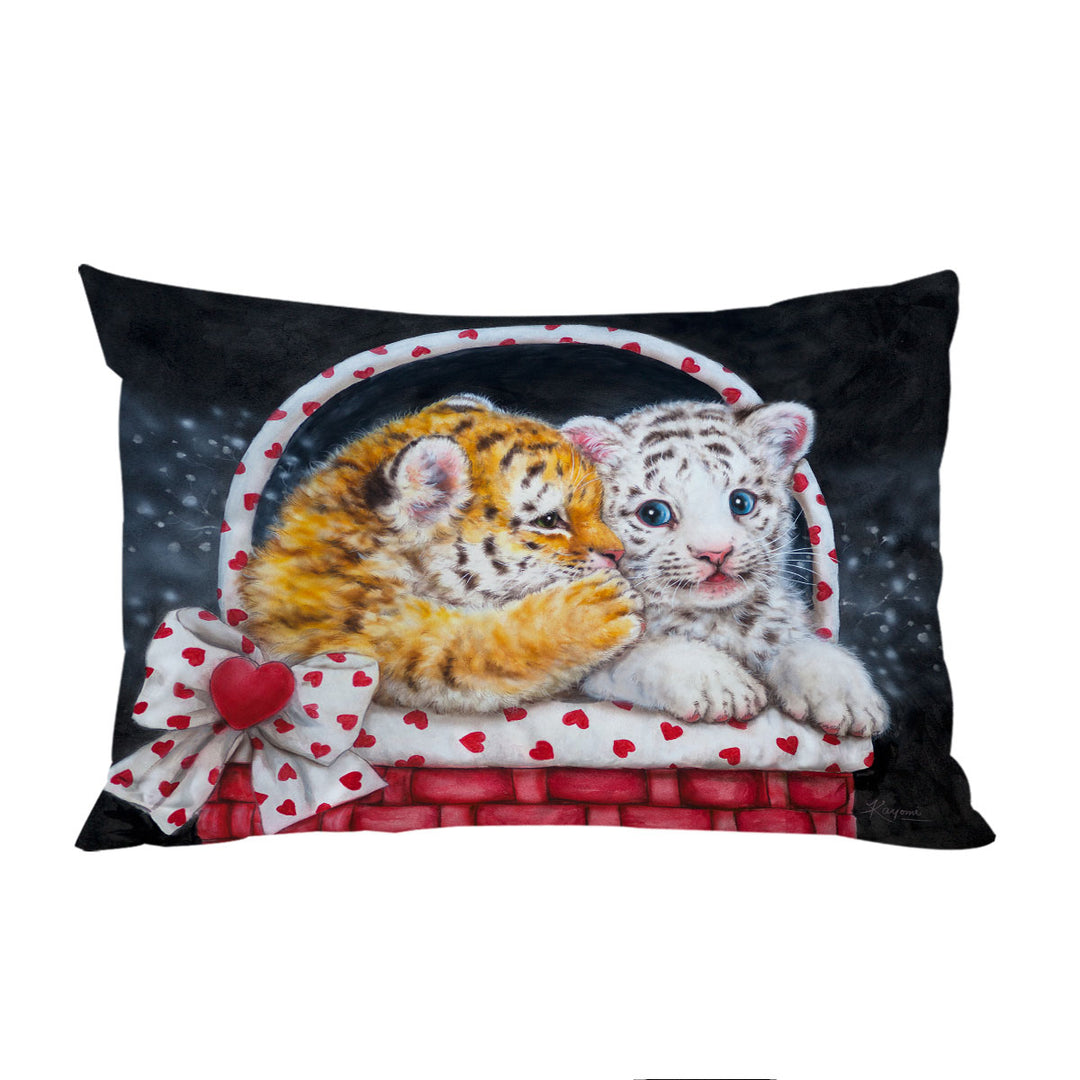 Adorable Animals Art for Kids Whisper Tiger Cub Pillowcase