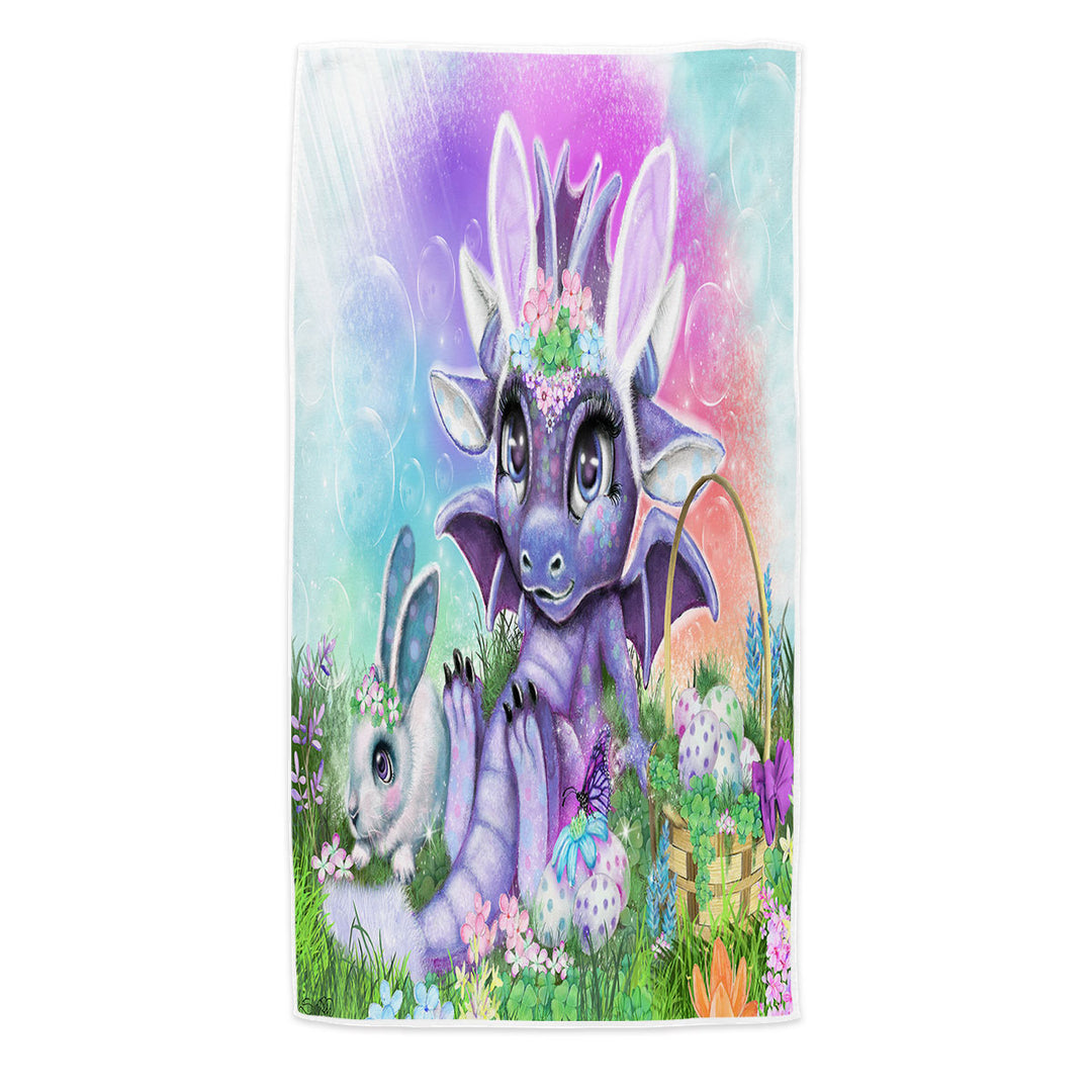 Adorable Beach Towels Garden Easter Bunny Lil Dragon