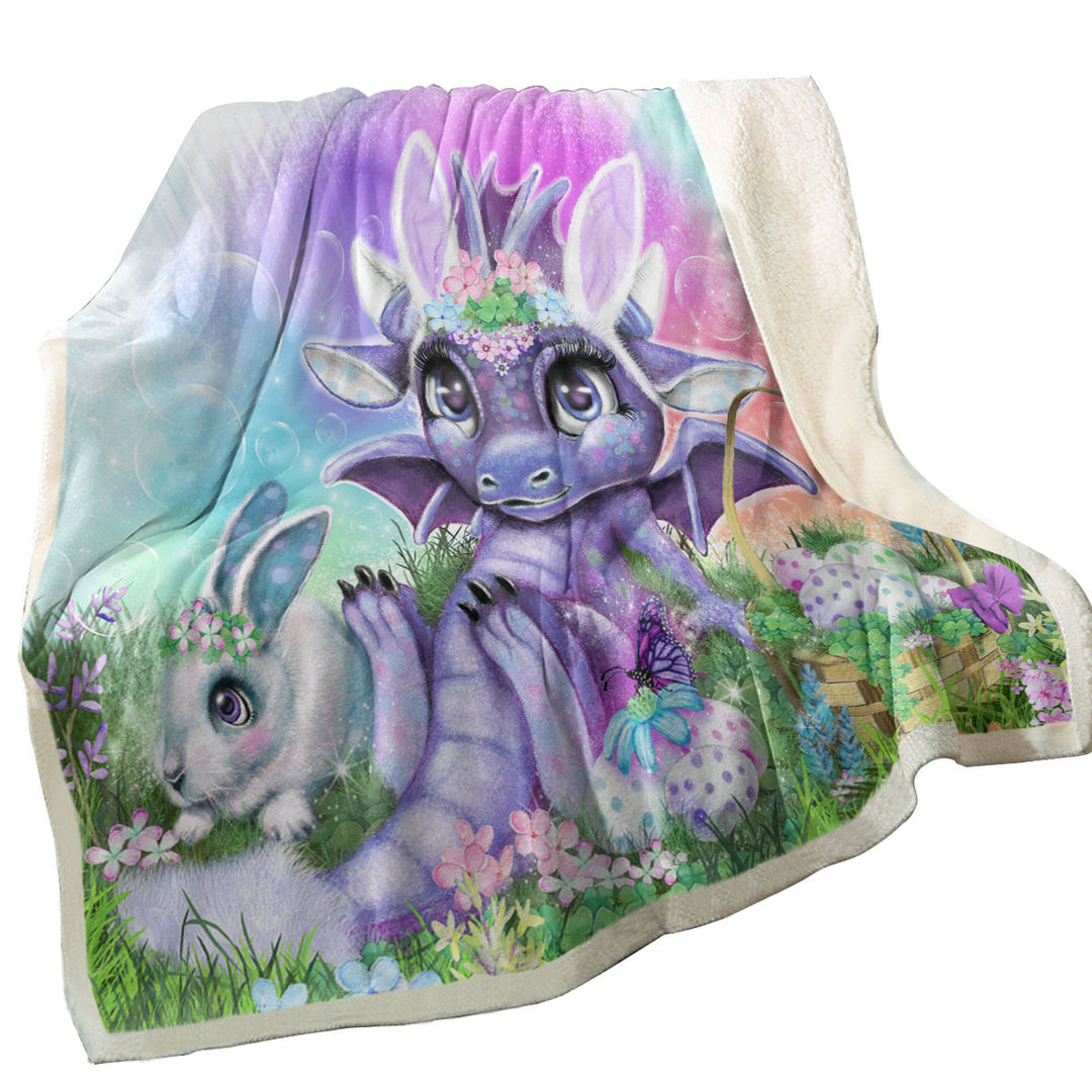 Adorable Blankets Garden Easter Bunny Lil Dragon