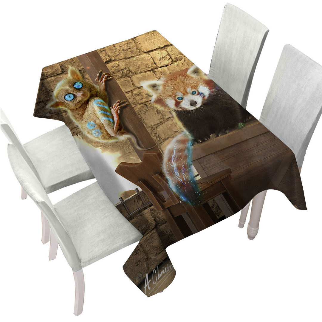 Adorable Fictional Creatures for Kids Custom table cloth