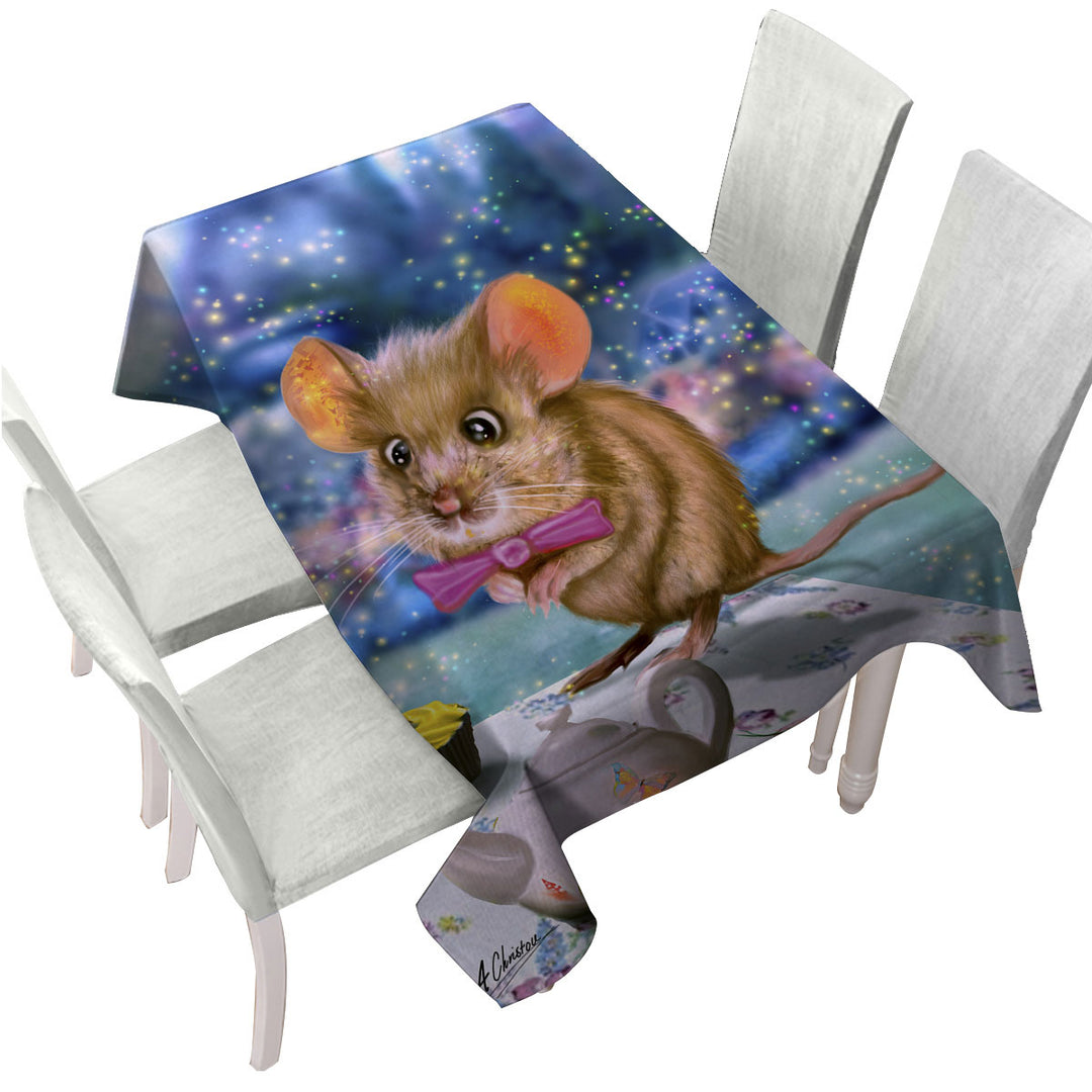 Adorable Mouse Dormouse for Kids Tablecloths