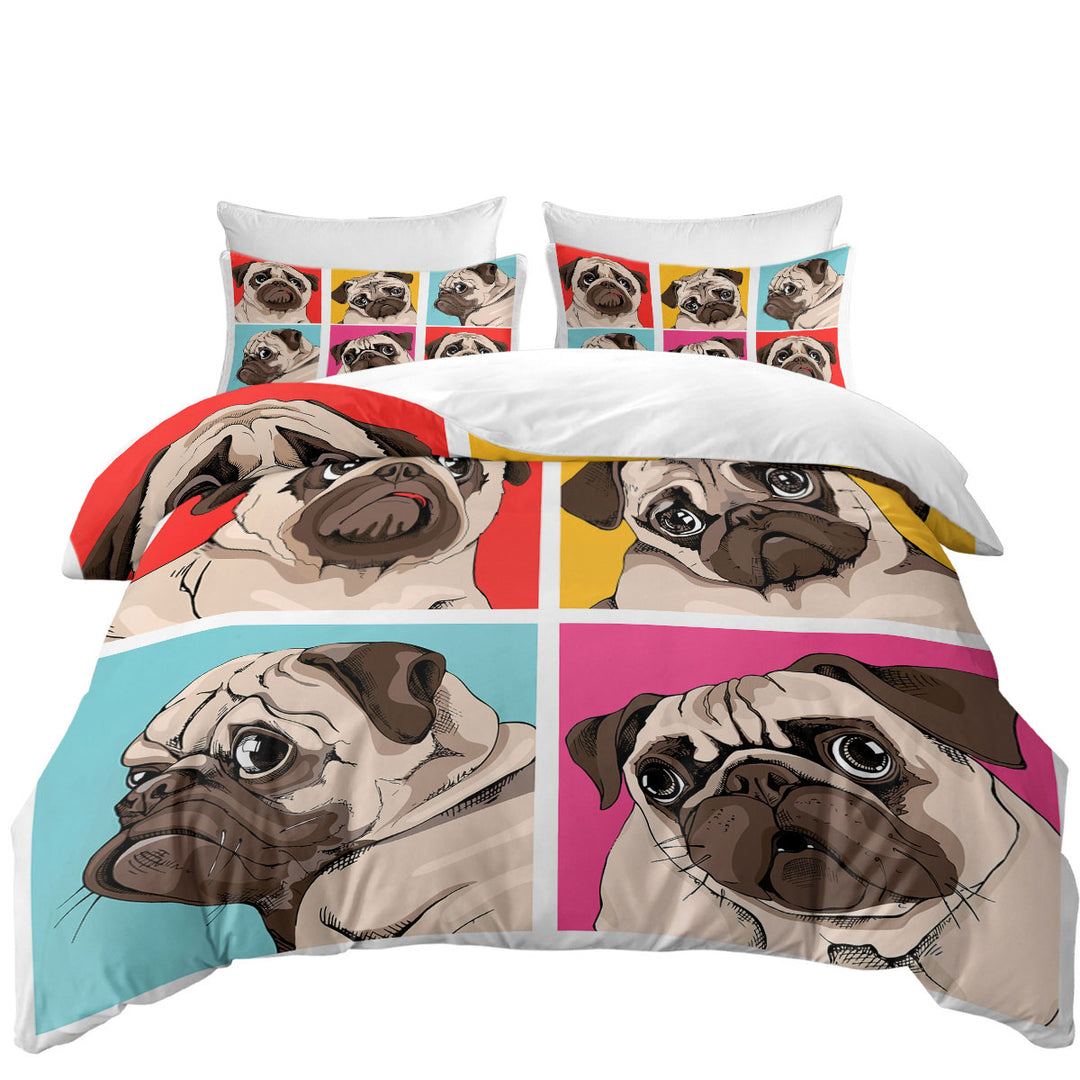 Adorable Pug Duvet Covers King