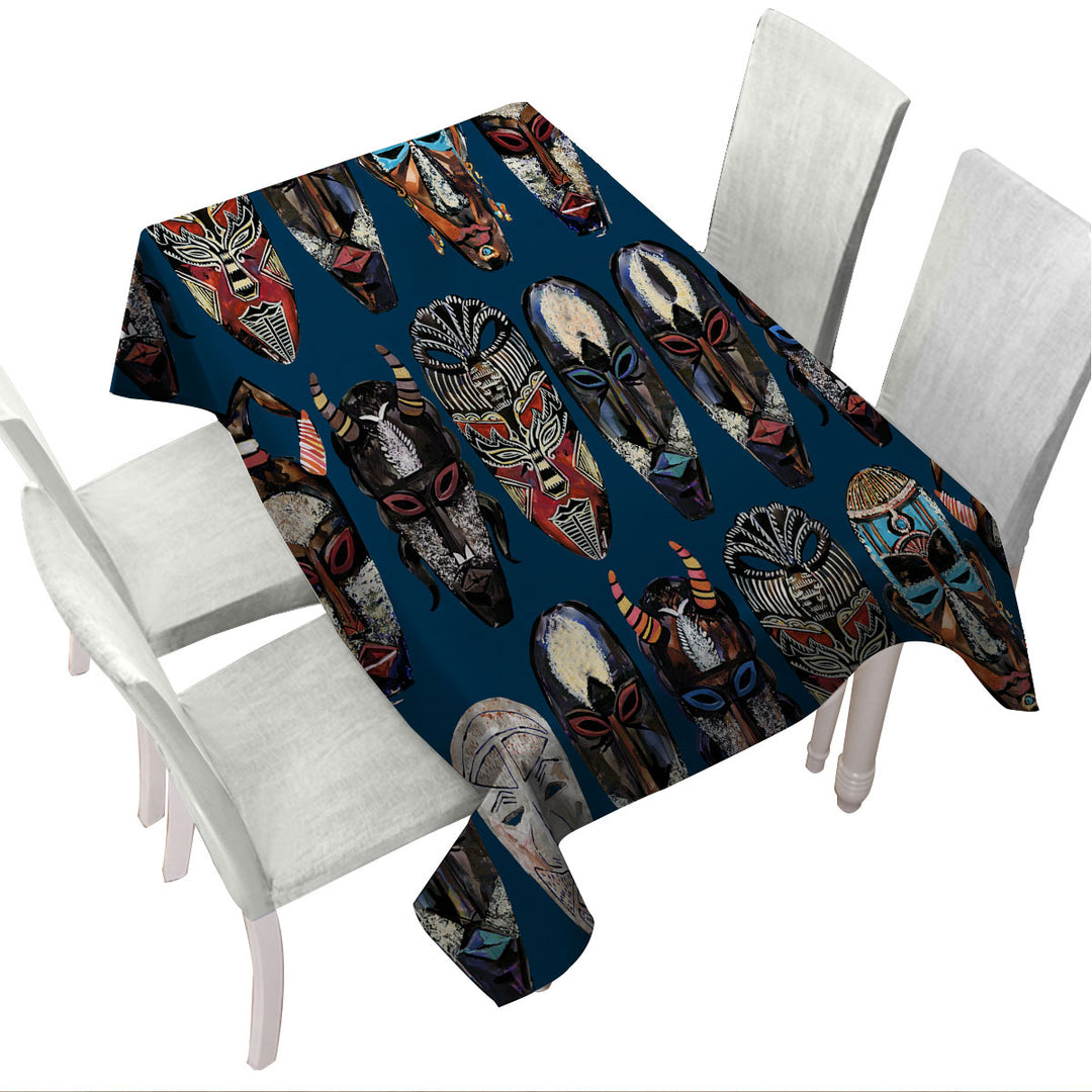 African Masks Tablecloths