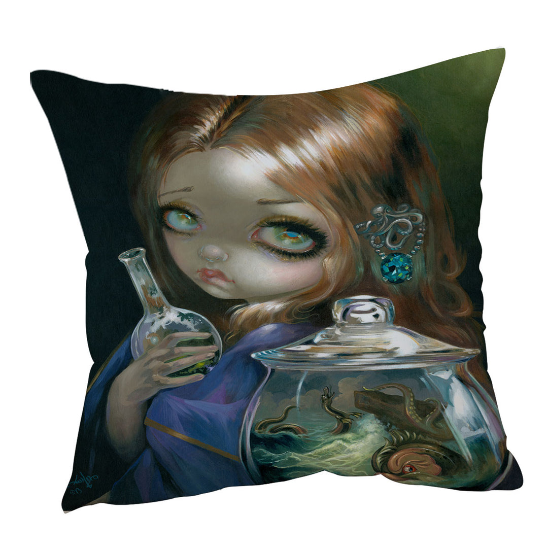 Alchemical Girl Microcosm Sea Monsters the Kraken Cushion Cover