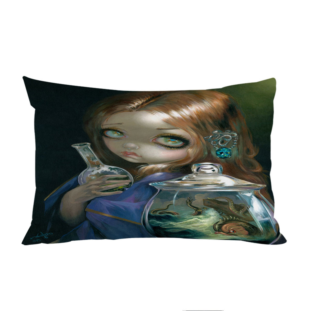 Alchemical Girl Microcosm Sea Monsters the Kraken Pillowcase