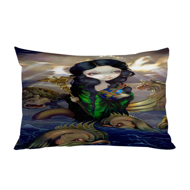 Alchemical Seas Sea Maiden and Monsters Spirits Pillow Cases