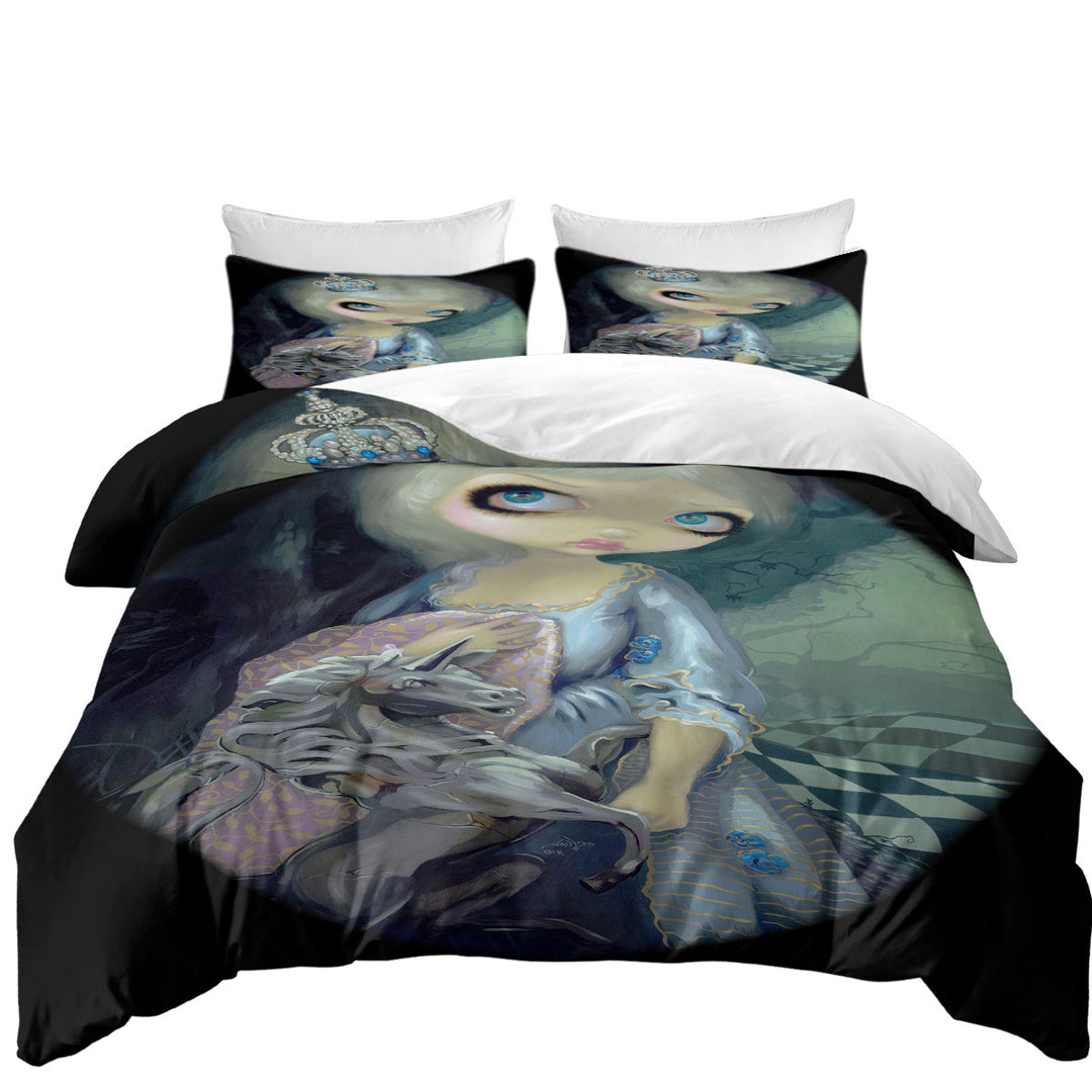 Alice Fairytale Painting Looking Glass White Queen Coverlets