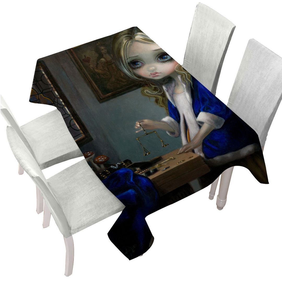 Alice Through a Vermeer Glass Tablecloths