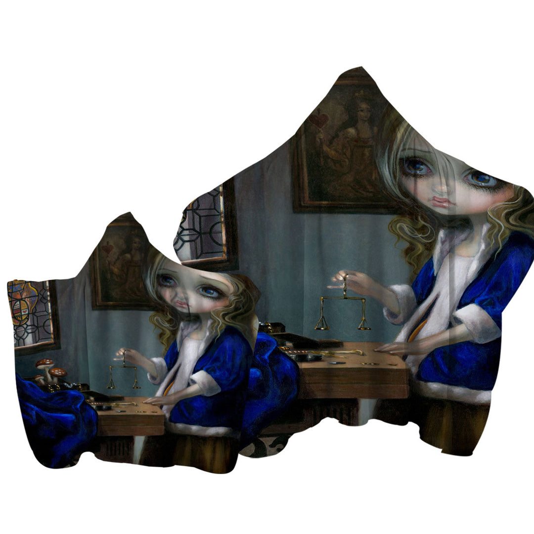 Alice Through a Vermeer Glass Towel Hoodie