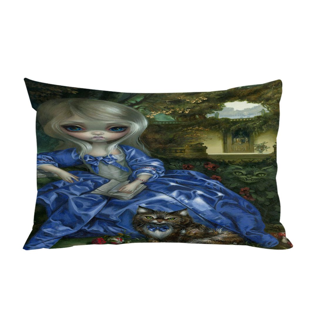 Alice and Cat Fairytale Daydreaming Wonderland throw pillow case covers