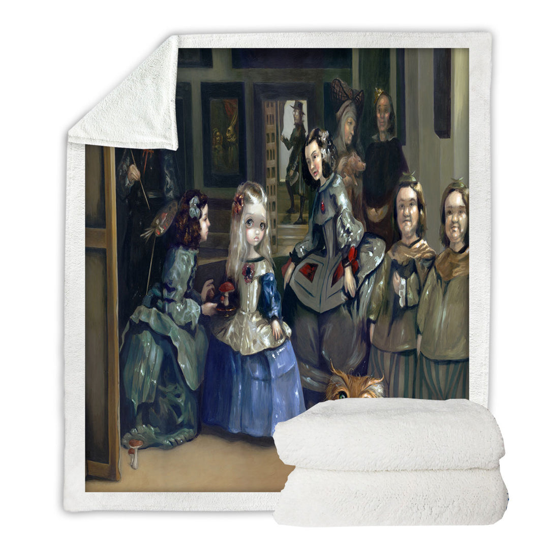 Alice and Las Meninas Sherpa Blanket