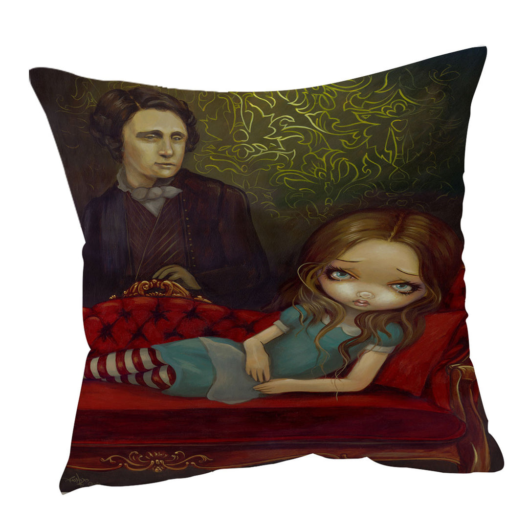 Alice and Lewis Carroll Cushion Cover