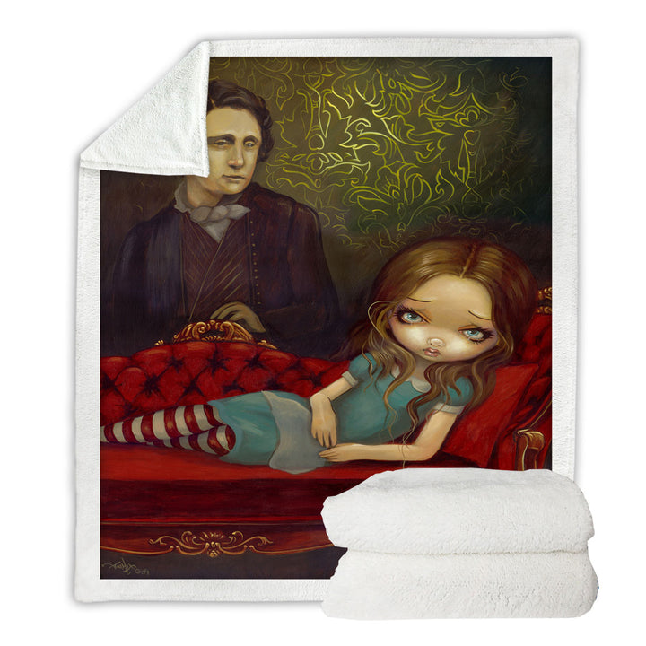 Alice and Lewis Carroll Fleece Blankets