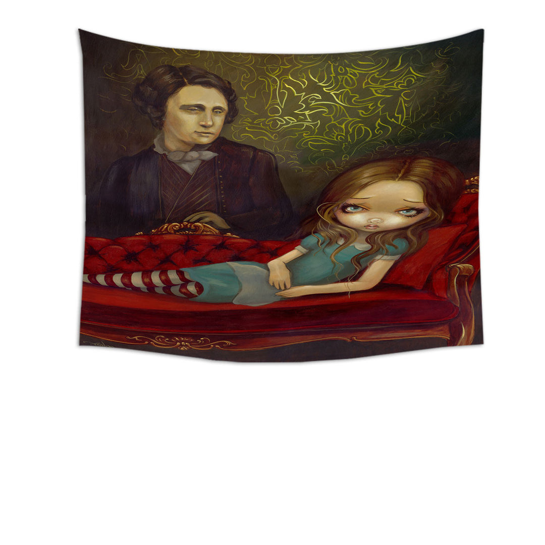 Alice and Lewis Carroll Tapestry Wall Decor