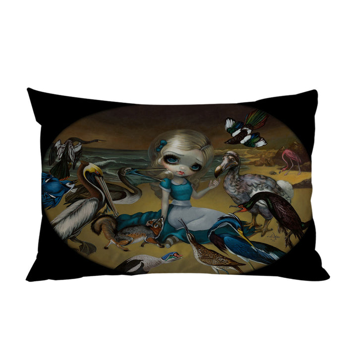 Alice and the Audubon Birds Custom Pillow Cases