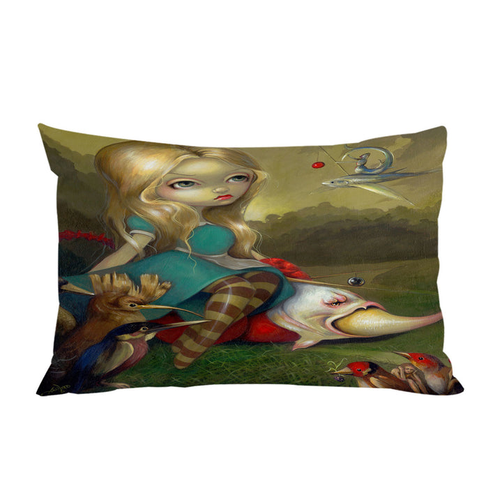 Alice and the Bosch Birds Pillowcase