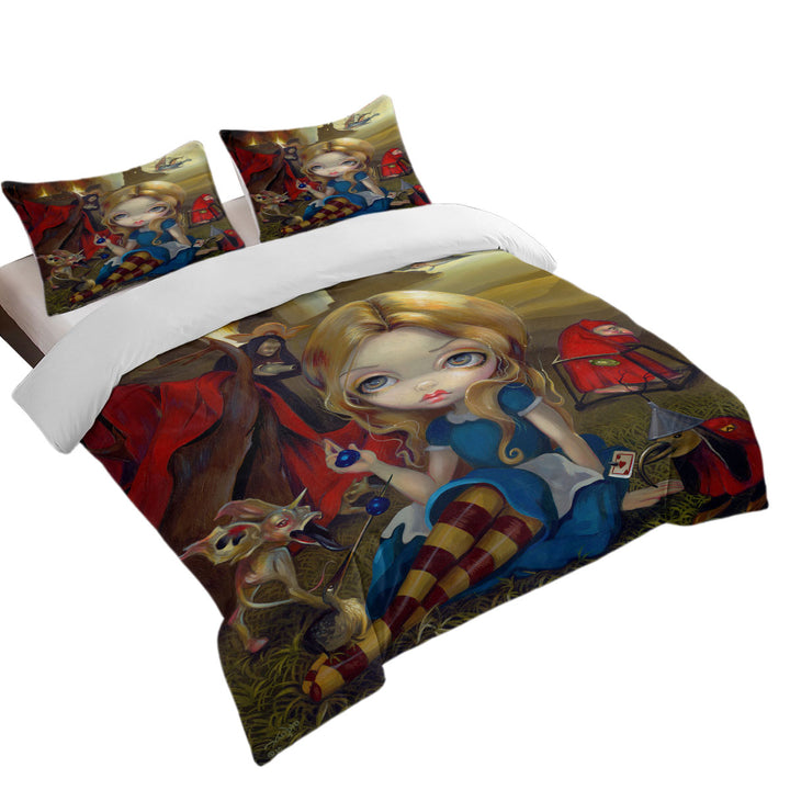 Alice and the Bosch Monsters Duvet Cover