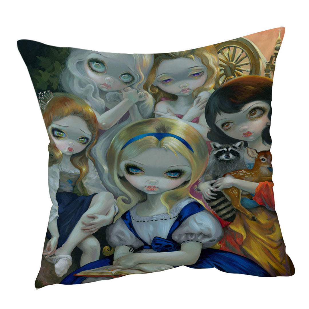 Alice and the Bouguereau Princesses Cushion Cover