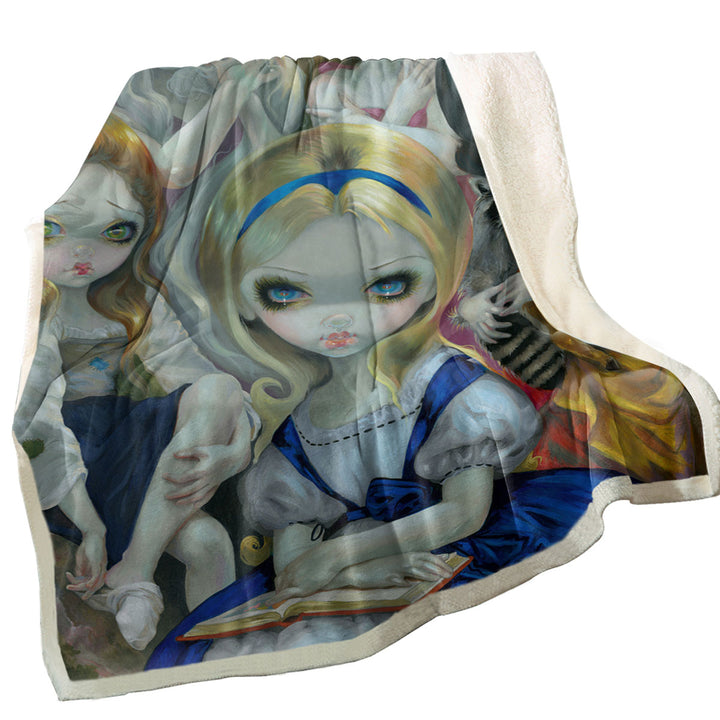 Alice and the Bouguereau Princesses Sherpa Blanket