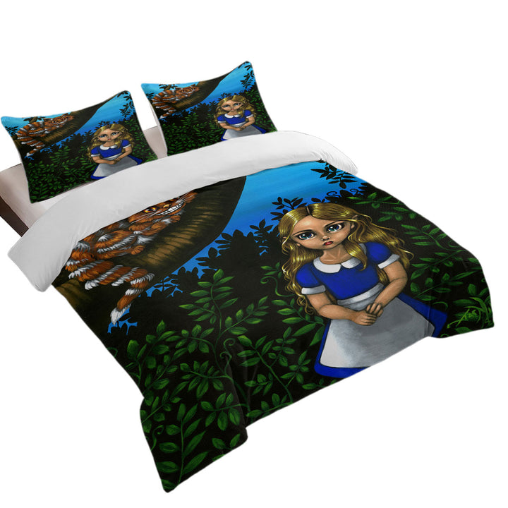 Alice and the Cheshire Cat Bed Covers