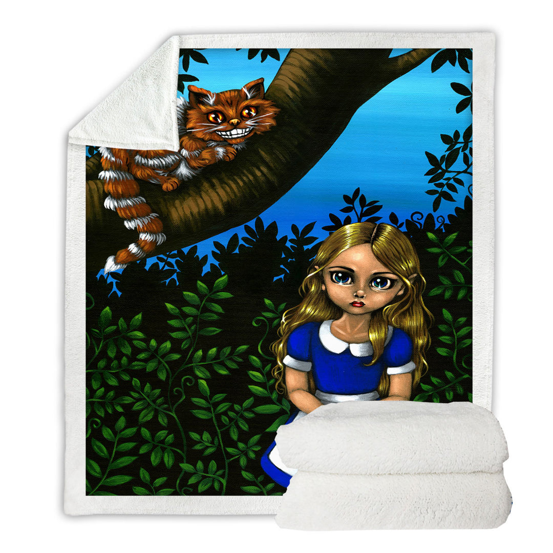 Alice and the Cheshire Cat Throws