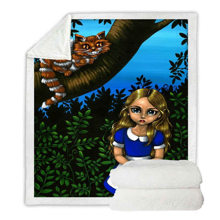 Alice and the Cheshire Cat Throws