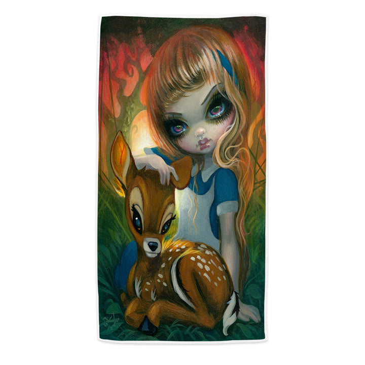 Alice and the Fawn Deer Pool Towels