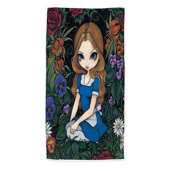 Alice and the Flowers Beach Towel