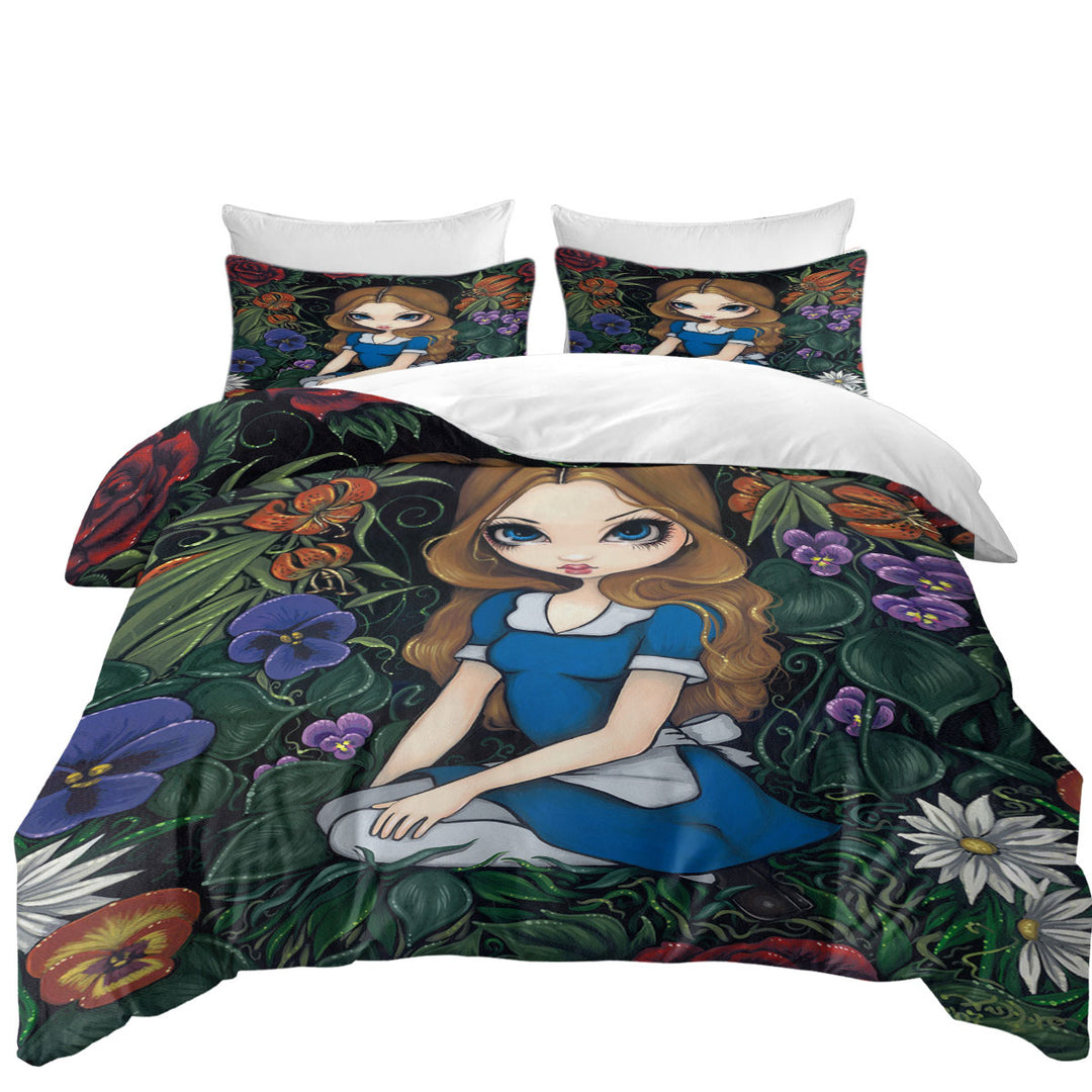 Alice and the Flowers Duvet Covers King