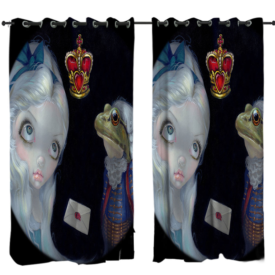 Alice and the Frog Footman Curtain