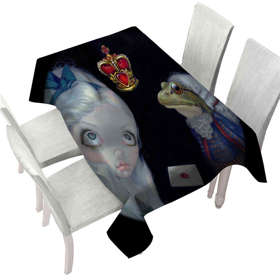 Alice and the Frog Footman Custom tablecloths