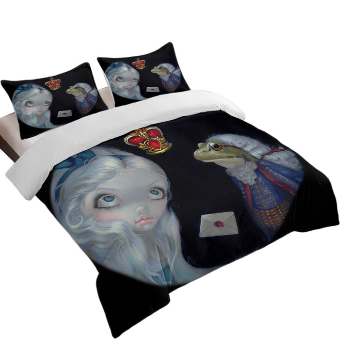 Alice and the Frog Footman Duvet Covers King