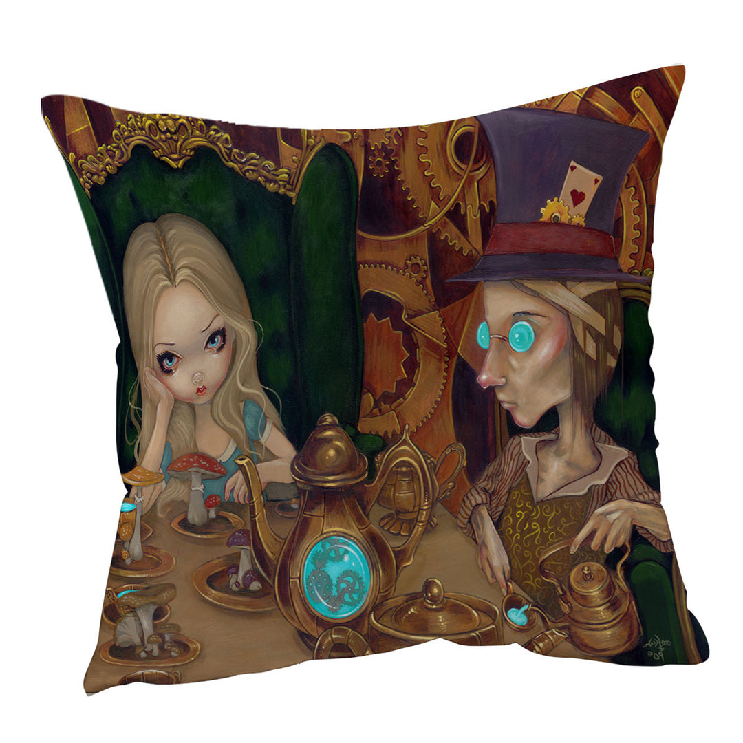 Alice and the Mad Hatter Cushion Cover