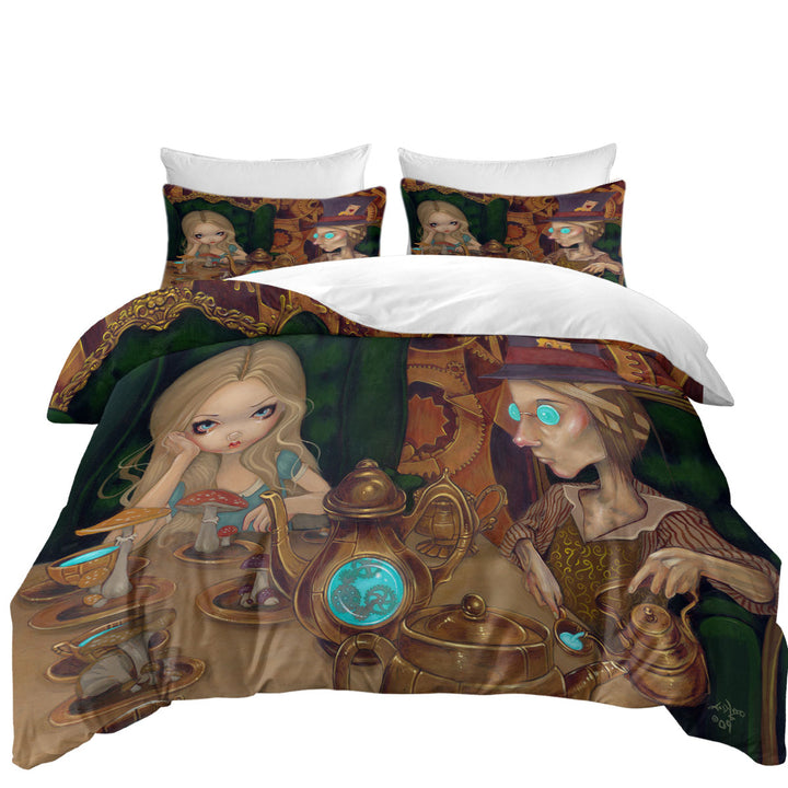 Alice and the Mad Hatter Duvet Cover