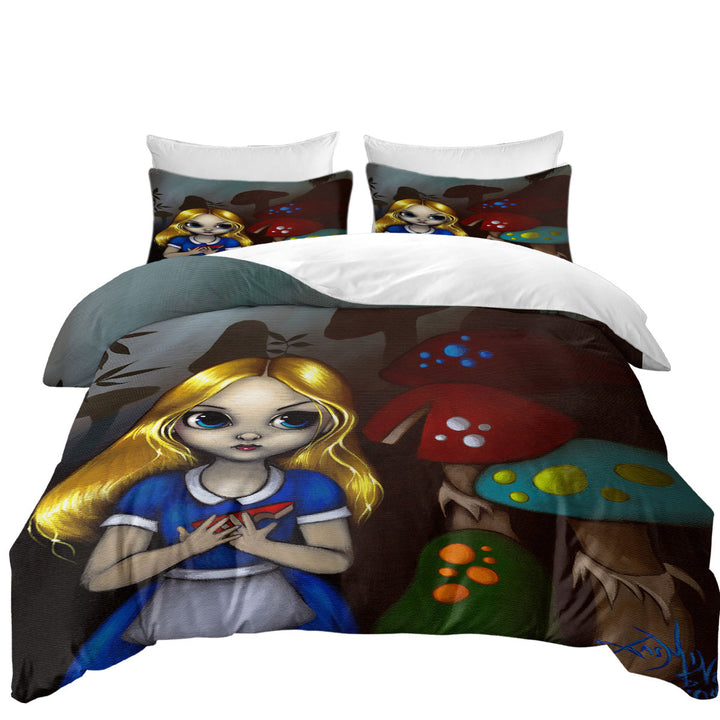 Alice and the Mushrooms Coverlet