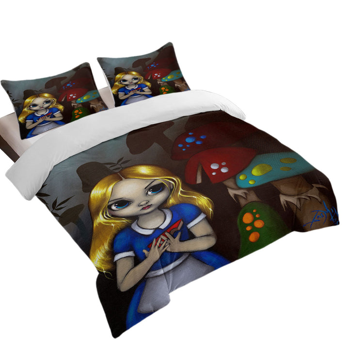 Alice and the Mushrooms Duvet Covers