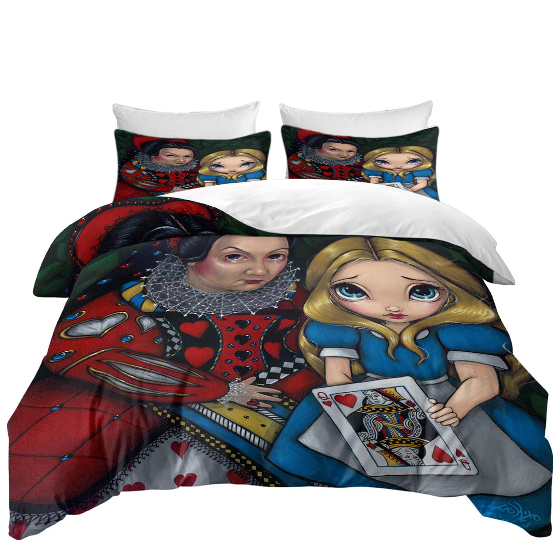 Alice and the Queen of Hearts Comforter Cover