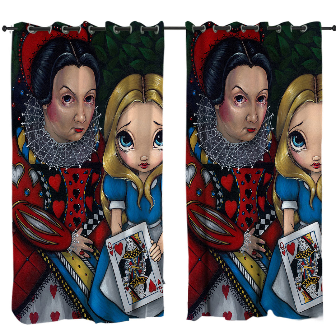 Alice and the Queen of Hearts Drapes