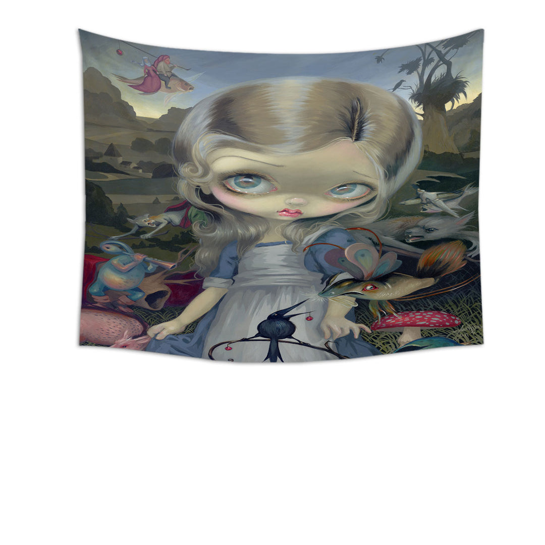 Alice in a Bosch Wonderland Tapestry