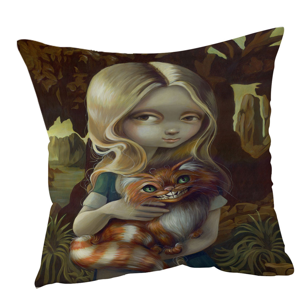 Alice in a Da Vinci Portrait Cushion Cover