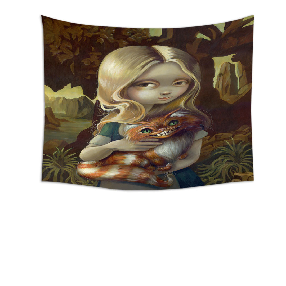 Alice in a Da Vinci Portrait Tapestry Wall Decor