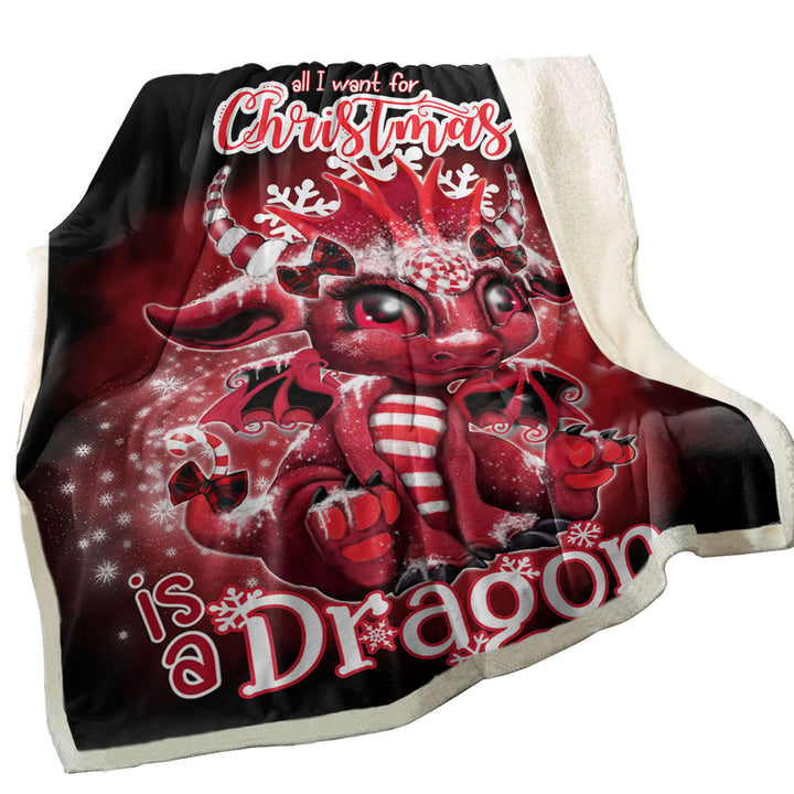 All I Want for Christmas is a Dragon Fleece Blankets