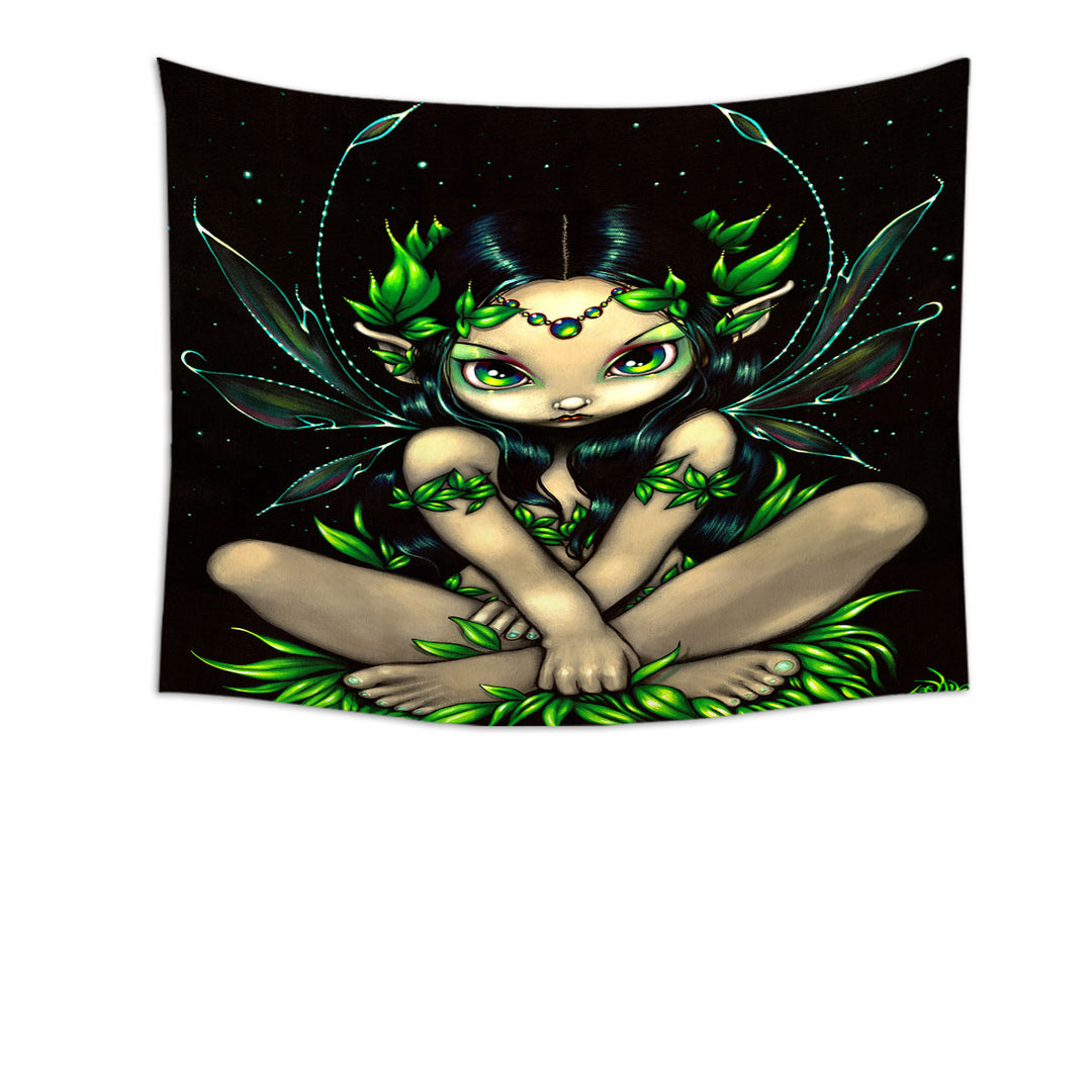 Allura Tropical Green Fairy Tapestry Wall Decor